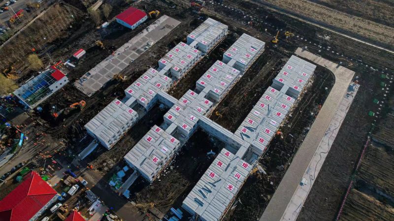 中國(guó)二十二冶承建唐山市集中隔離醫(yī)院觀察示范點(diǎn)項(xiàng)目主體結(jié)構(gòu)完工